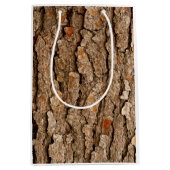 Pine Tree Bark Texture Mittlere Geschenktüte (Vorderseite)