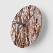 Pine tree bark texture runde wanduhr (Winkel)
