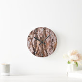 Pine tree bark texture runde wanduhr (Zuhause)
