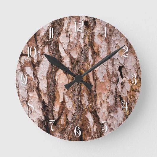 Pine tree bark texture runde wanduhr (Vorderseite)
