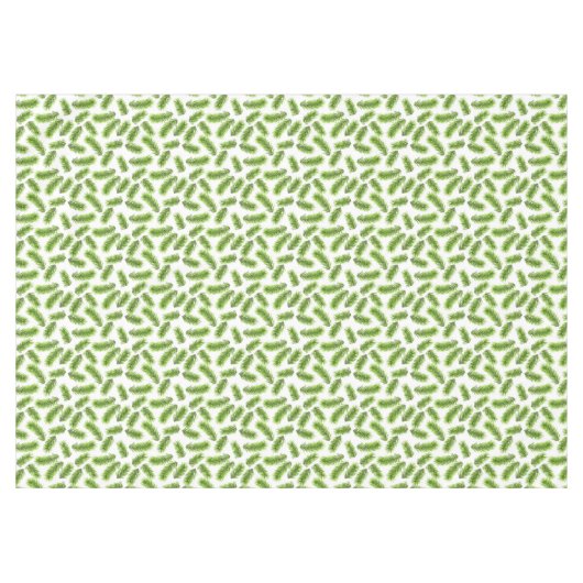 Pine Tree Blätter auf weißem Tablettenkern Tischdecke (Vorderseite (Horizontal))