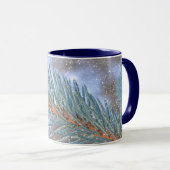 Pine Tree Branch Snow Winter Art Tasse Cup (VorderseiteRechts)