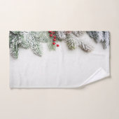 Pine Tree Branches Schnee Weihnachten Badhandtuch Set (Handtuch)