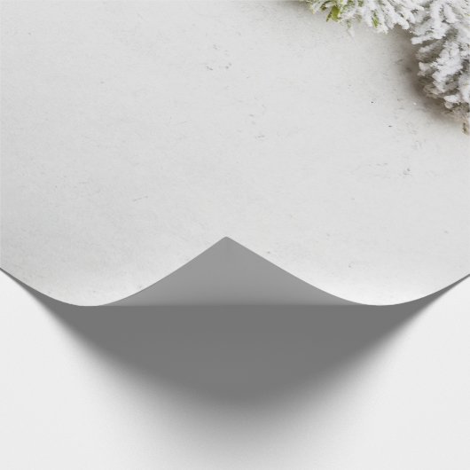 Pine Tree Branches Schnee Weihnachten Geschenkpapier (Ecke)