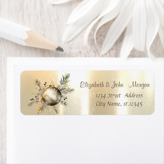 Pine Tree Branches Watercolor Weihnachtsball (Insitu)