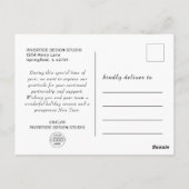 Pine Tree Business Logo Corporate Holiday Postkarte (Rückseite)