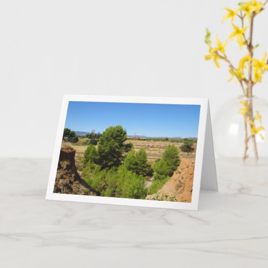 Pine tree Canyon Landscape Karte (Gelbe Blume)
