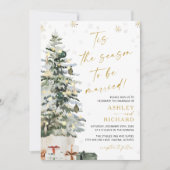 Pine Tree Christmas Einladung (Vorderseite)