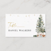 Pine Tree Christmas Flat Platzkarte (Vorderseite)