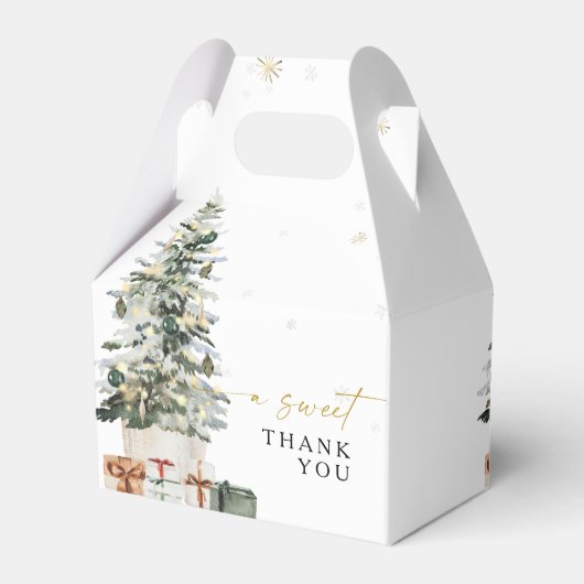 Pine Tree Christmas Gastgeschenk Hochzeit Boxes Geschenkschachtel (Rückseite)