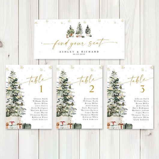 Pine Tree Christmas Head Table Sign