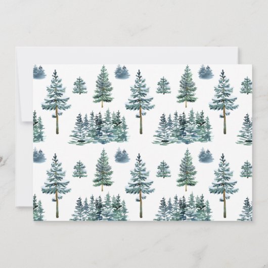 Pine Tree CHRISTMAS HOLIDAY OPEN HOUSE Einladung (Rückseite)