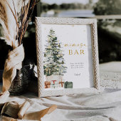 Pine Tree Christmas Mimosa Bar Sign Sockelschild