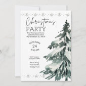 Pine Tree Christmas Party Einladung (Vorderseite)