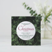 Pine Tree Christmas Party Einladung (Stehend Vorderseite)