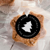 Pine Tree Christmas Runder Aufkleber