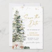 Pine Tree Christmas Save The Date (Vorderseite)
