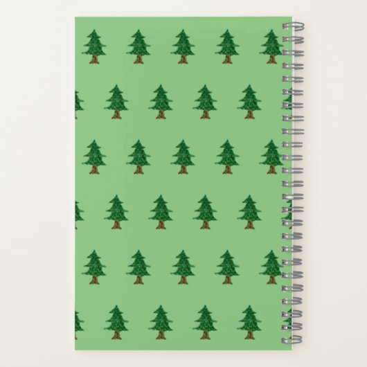 Pine Tree Christmas Sketchbook Notizblock (Rückseite)