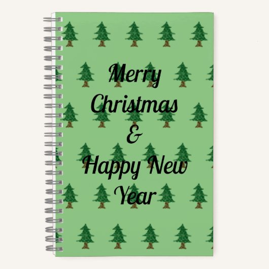 Pine Tree Christmas Sketchbook Notizblock (Vorderseite)