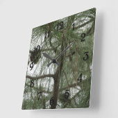 Pine Tree Clock Quadratische Wanduhr (Winkel)