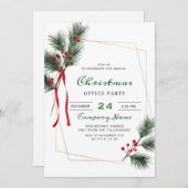 Pine Tree Corporate Weihnachtsfeier Einladung (Vorne/Hinten)