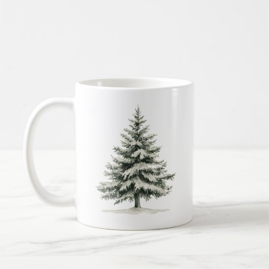 Pine Tree Covered with snow Kaffeetasse (Links)
