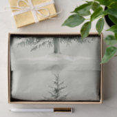 Pine Tree Covered with snow Seidenpapier (Geschenk)