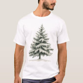 Pine Tree Covered with snow T-Shirt (Vorderseite)