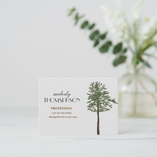 Pine Tree Custom  Visitenkarte (Stehend Vorderseite)