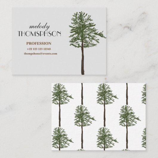 Pine Tree Custom Visitenkarte (Vorne/Hinten)