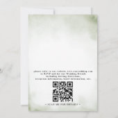 Pine Tree Deer Forest Mountain QR Code Wedding Einladung (Rückseite)