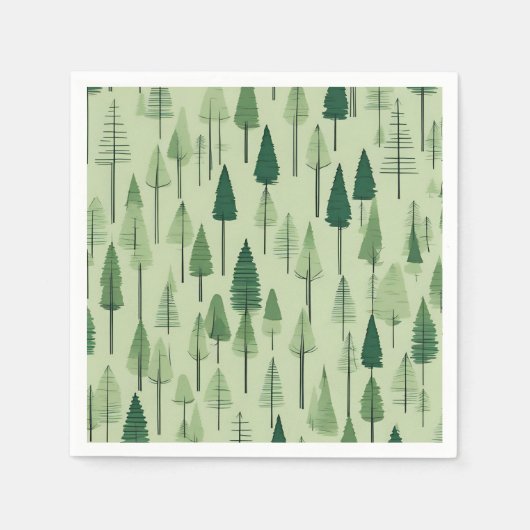Pine Tree Design Paper Napkins Serviette (Vorderseite)