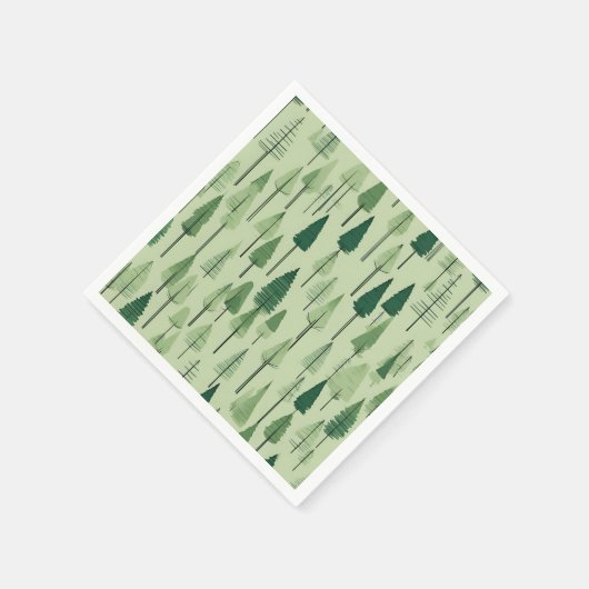 Pine Tree Design Paper Napkins Serviette (Ecke)