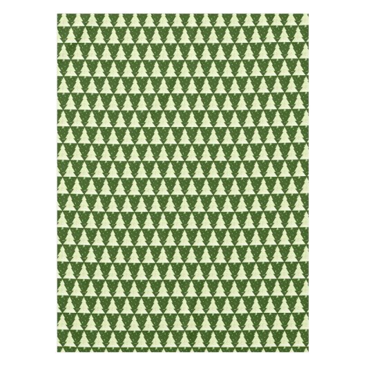 Pine Tree Dot Green stilisierte Weihnachten Tischdecke (Vorderseite)
