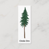 Pine Tree Einfache Minimalistische Naturlandschaft Mini Visitenkarte (Vorderseite)