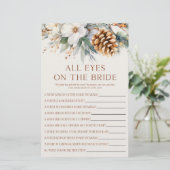Pine Tree Eyes auf Bride Brautparty Game Briefpapier (Stehend Vorderseite)