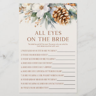 Pine Tree Eyes auf Bride Brautparty Game Briefpapier