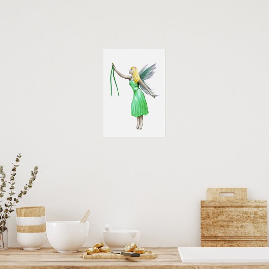 Pine Tree Fairy mit Kiefernnadeln Poster (Küche)