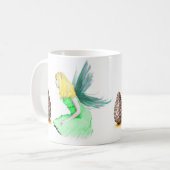 Pine Tree Fairy mit Kiefernzapfen Kaffeetasse (Vorderseite Links)