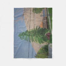 Pine Tree Fleece Blanket, Small
