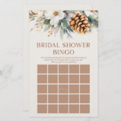 Pine Tree Floral Bingo Brautparty Game Briefpapier (Vorne/Hinten)