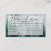 Pine Tree Forest Advice und Wünsche Brautparty Begleitkarte (Vorderseite)