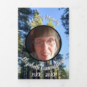 Pine Tree Forest Five Foto Memorial Dreifach Gefaltete Ankündigung (Cover)