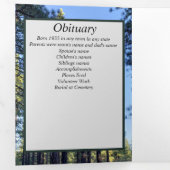 Pine Tree Forest Five Foto Memorial Dreifach Gefaltete Ankündigung (Innen Erste Seite)