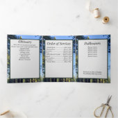 Pine Tree Forest Five Foto Memorial Dreifach Gefaltete Ankündigung (Innenseite)