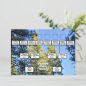 Pine Tree Forest Foto 3 Generation Family Wiederse Einladung (Stehend Vorderseite)