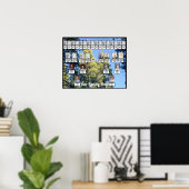 Pine Tree Forest Foto Two Family Trees Poster (Heimbüro)