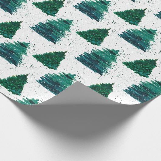 Pine Tree Forest Geschenkpapier (Ecke)