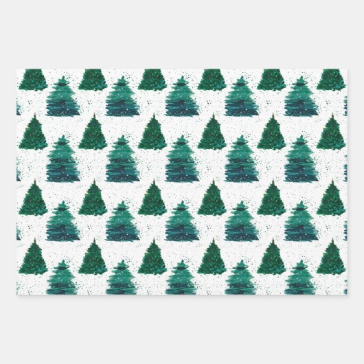 Pine Tree Forest Geschenkpapier Set (Vorderseite)