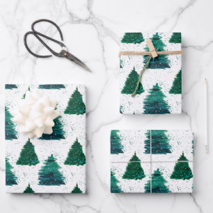 Pine Tree Forest Geschenkpapier Set